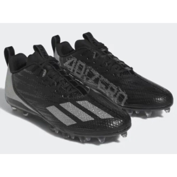 Adidas Adizero Black Gray Spark NFL Football Cleats GV9085 Mens 10 NEW Fast Ship main image 5